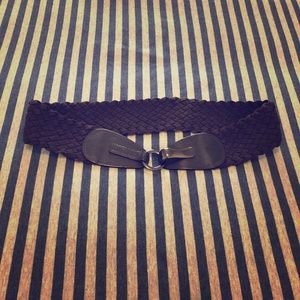 Chocolate Brown Interlocking Clasp Stretch belt